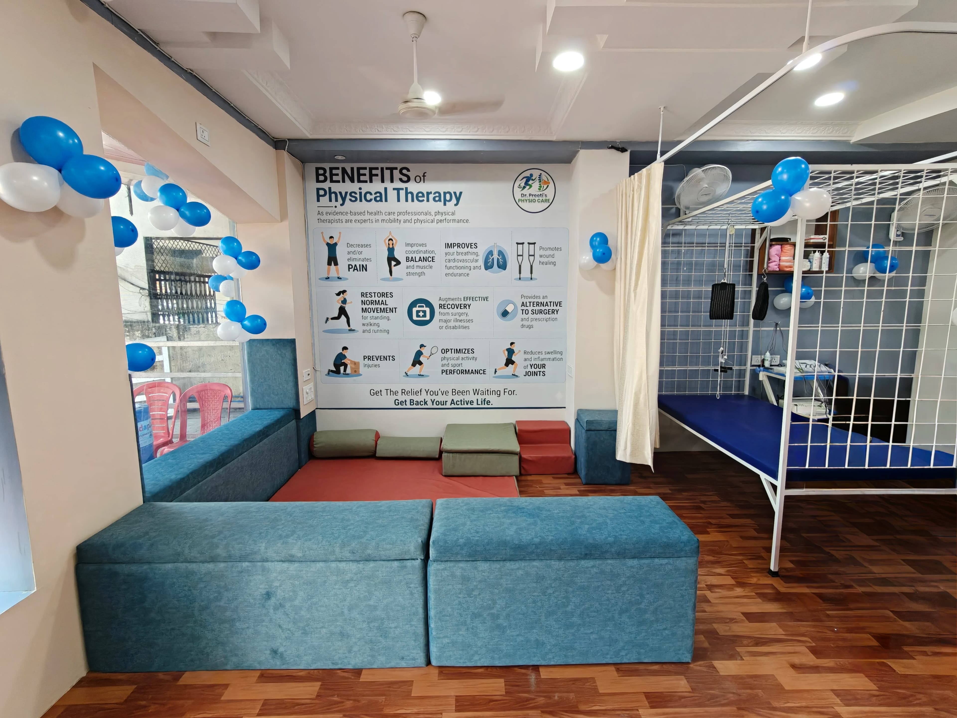 Rehabilitation equipment at physiotherapy clinic in Sudama Nagar, Indore